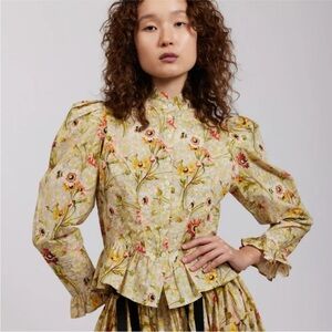 NWT Batsheva x Laura Ashley Grace Blouse in Witton Floral Sz 10